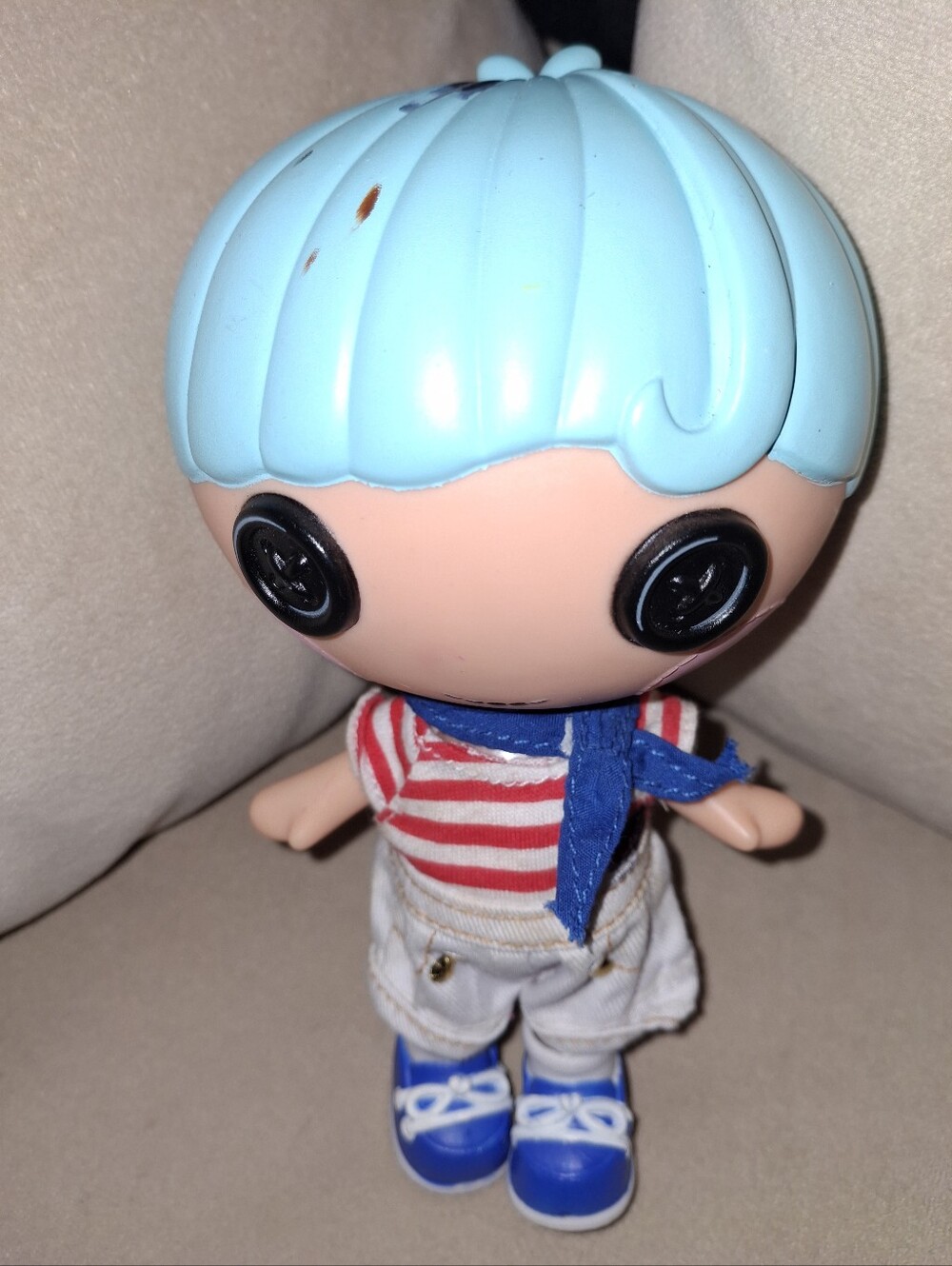 Lalaloopsy 5 In MARKS ON PANTS .HEAD AND FACE  BLUE